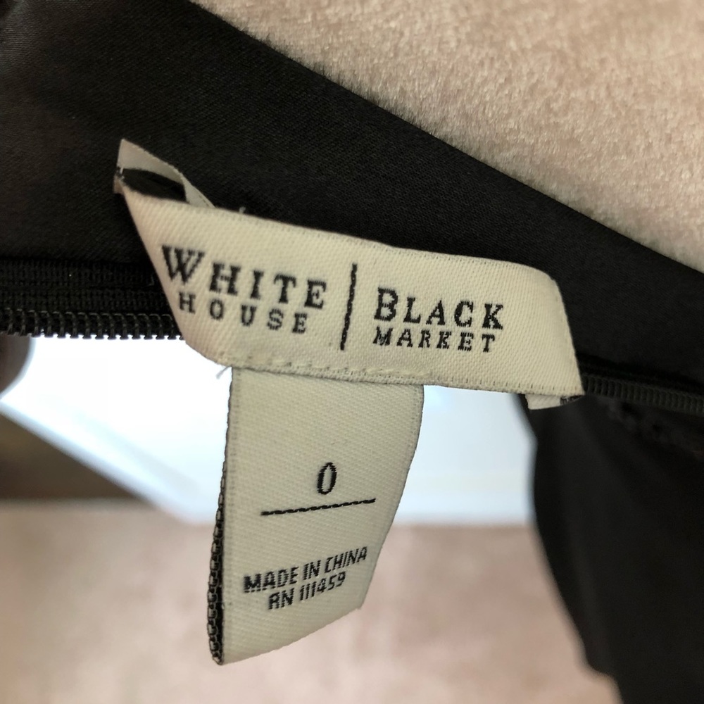 White House Black Market All Black Dress Size 0 - Picture 7 of 7